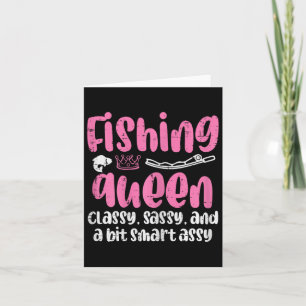 Cartão Rainha de Pesca Cly Sy Smart Diversão Anglês Pesca