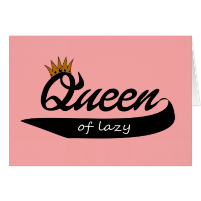 Cartão Rainha de preguiçoso (Frente Horizontal)