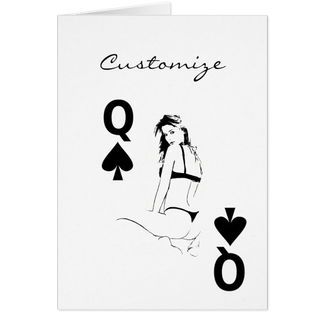 Cartão Rainha do biquíni Spades Thunder_Cove (Frente)