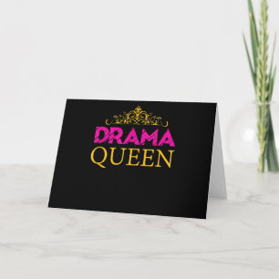 Cartão Rainha do Drama Coroa Atriz Atuando Atriz da Broad