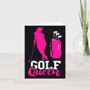 Cartão Rainha do Golfe Golfista Golfe Jogador de Golfe Bo