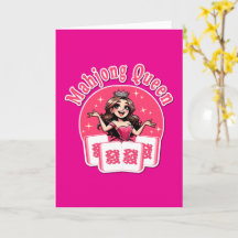 Rainha do Mahjong Americano Engraçada Design Coroa