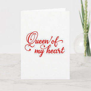 Cartão Rainha Do Meu Coração Carta Adorável