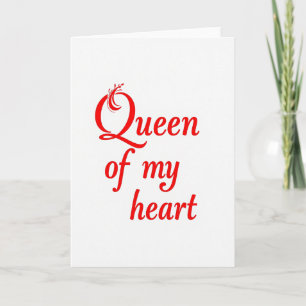 Cartão Rainha do Meu Coração Carta de Amor