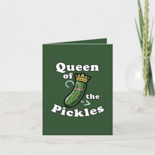 Cartão Rainha do pepino engraçado personalizável