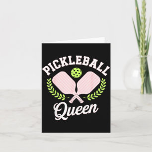 Cartão Rainha do pickleball jogador engraçado de pickleba
