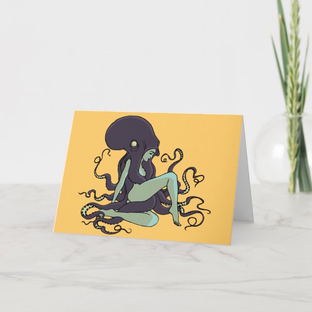 Cartão Rainha do polvo (Frente)