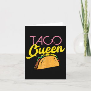 Cartão Rainha do Taco Engraçado Cinco De Mayo Comida Mexi