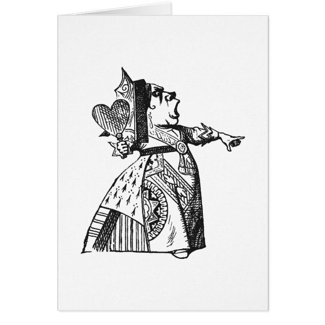 Cartão Rainha dos corações (Frente)