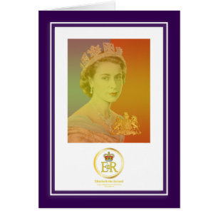 Cartão Rainha Elizabeth II reinante