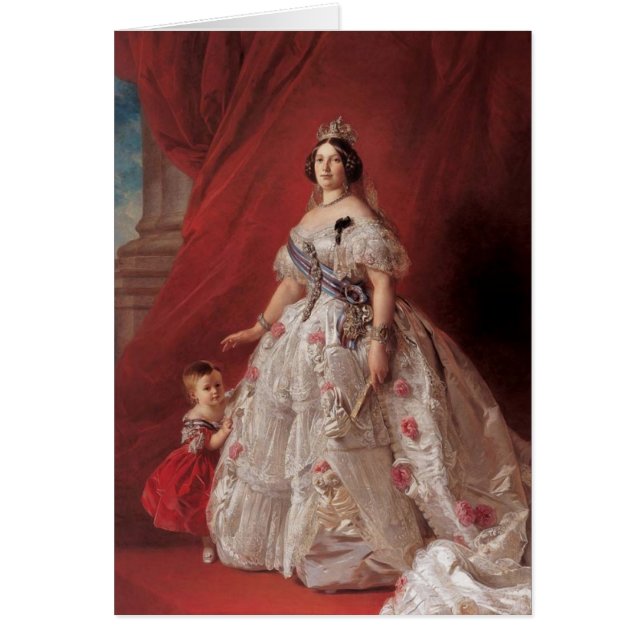 Cartão Rainha Isabella II da espanha (Frente)