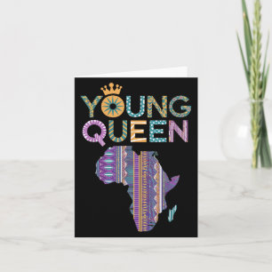 Cartão Rainha Negra Africana Arte Para Menina Mulheres Me