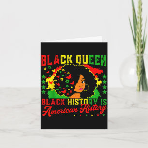 Cartão Rainha negra história negra é história americana m