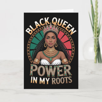 Cartão Rainha Negra Melanina História Juneteenth Orgulho 