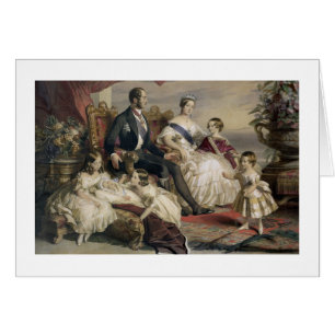 Cartão Rainha Victoria (1819-1901) e príncipe Albert