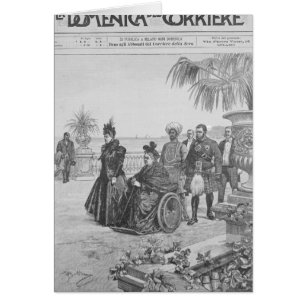 Cartão Rainha Victoria no Riviera italiano