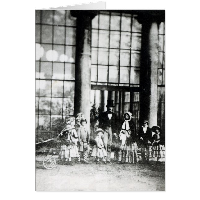 Cartão Rainha Victoria & Prince Albert com seus (Frente)