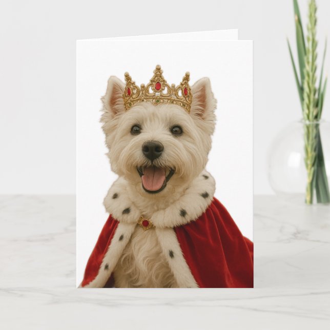 Cartão Rainha Westie (Frente)