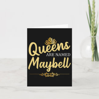 Cartão Rainhas São Nomeadas Maybell Personalizadas Piada 