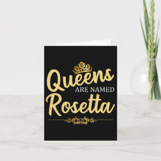 Cartão Rainhas São Nomeadas Rosetta Personalizado Diverti