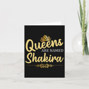Cartão Rainhas São Nomeadas Shakira Presente de Aniversár