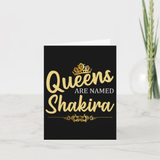 Cartão Rainhas São Nomeadas Shakira Presente de Aniversár