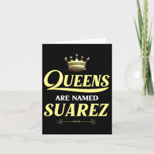 Cartão Rainhas São Nomeadas Suarez Presente Sobrenome Div