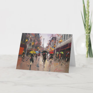 Cartão Rainy Day em Paris
