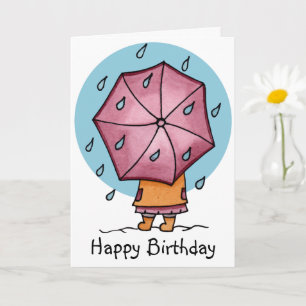 Cartão Rainy Days Birthday Personalizado