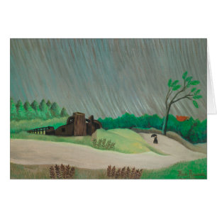 Cartão Rainy Morning Henri Rousseau, Vintage Fine Art