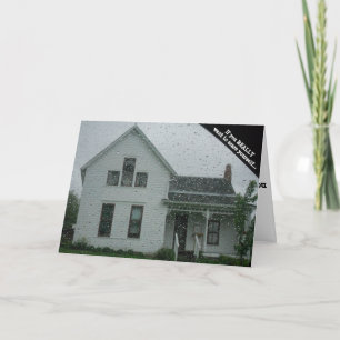 Cartão "Rainy Villisca Ax Assassinato House" Hallowe’en