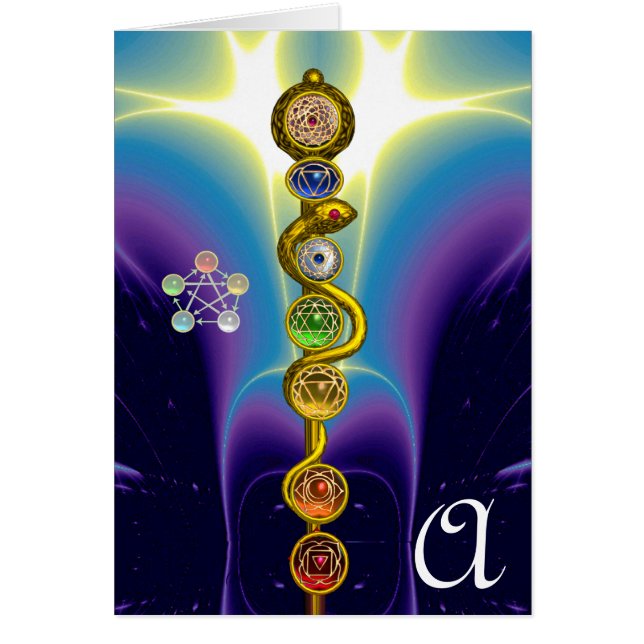 CARTÃO RAIO DE ASCLEPIUS 7 CHAKRAS,YOGA, ENERGIA ESPIRITU (Frente)