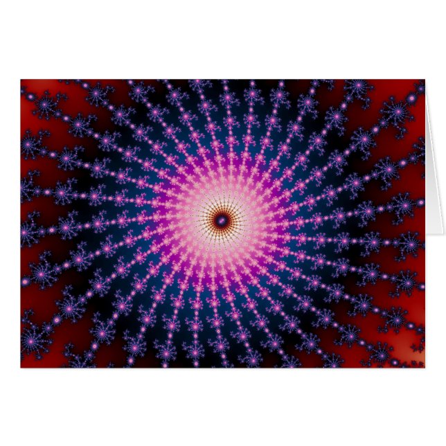 Cartão Raio Fractal de Sangue (Frente Horizontal)