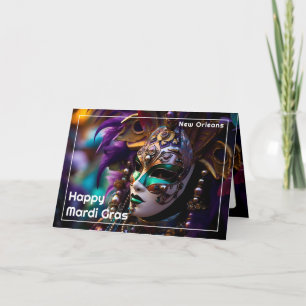 Cartão 💚 💜 Raio Regal 💛 Mardi Gras Majestade