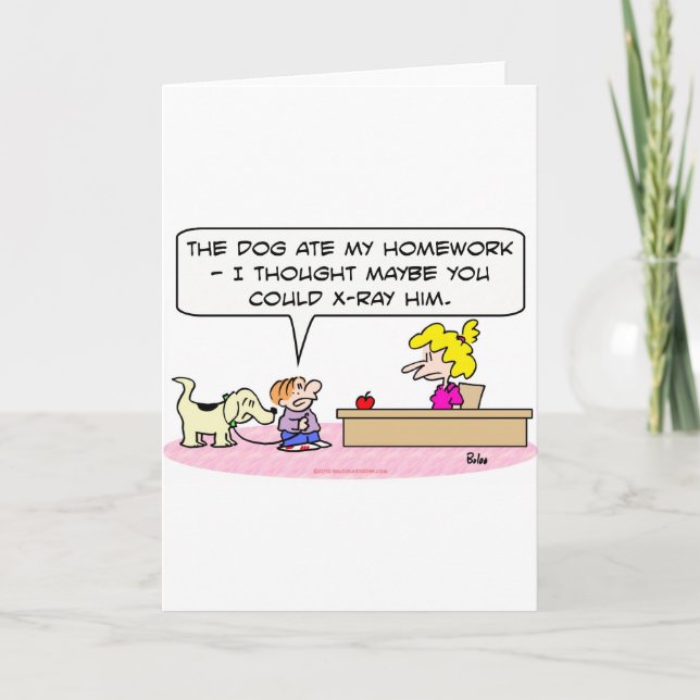 Cartão raio-x para o trabalho de casa de cão (Frente)