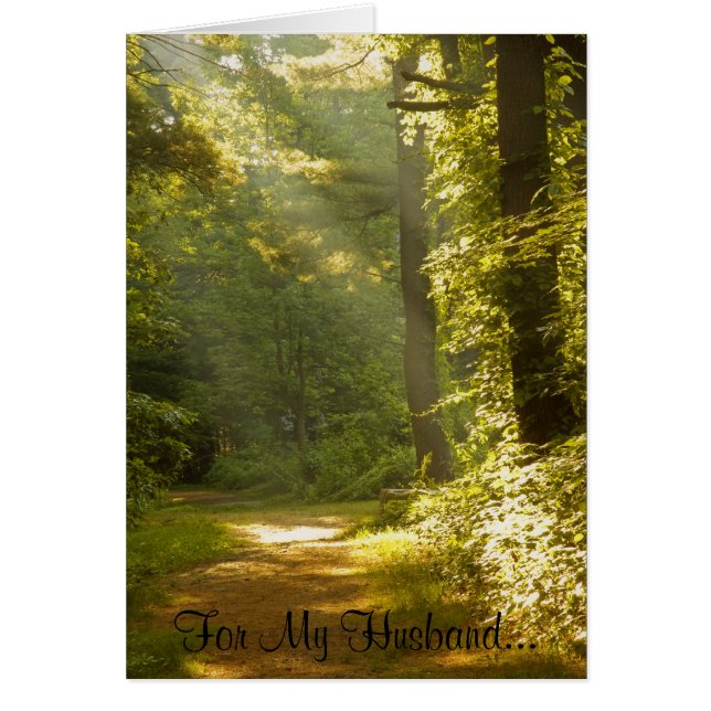 Cartão Raios de luz, para meu marido… (Frente)