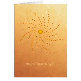 Cartão Raios solares de luz solar mandala