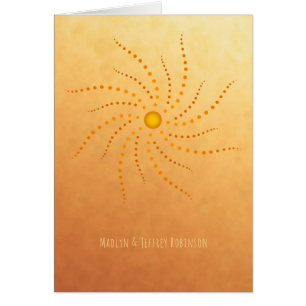 Cartão Raios solares de luz solar mandala