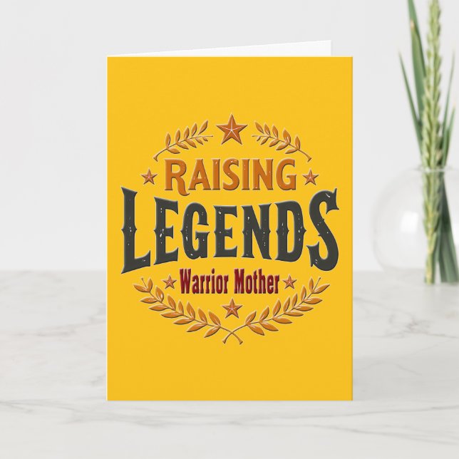 Cartão Raising Legends – Warrior Mother Design (Frente)
