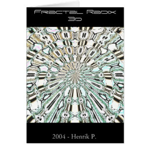 Cartão Raiz 3d do Fractal (cartão)