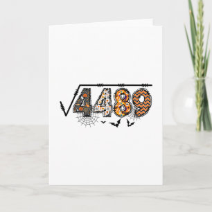 Cartão Raiz Quadrada De 4489 Funny Halloween 67 Meme Math