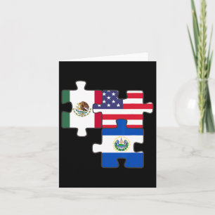 Cartão Raízes Mexicanas E Salvadorenhas Mais A Bandeira D