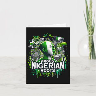 Cartão Raízes nigerianas orgulhosas História negra Mês af