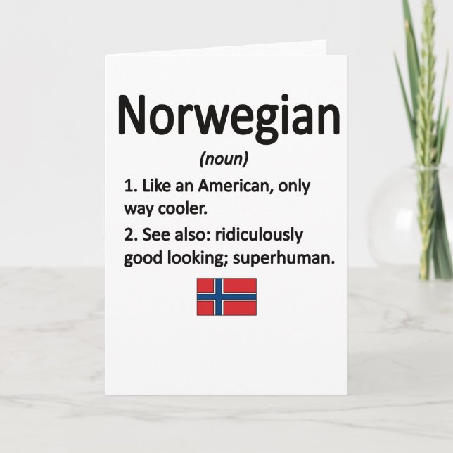 Cartão Raízes Norueguesas Bandeira Norueguês Patrimônio N (Frente)