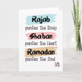 Cartão Rajab - Bênçãos do Mês Santo