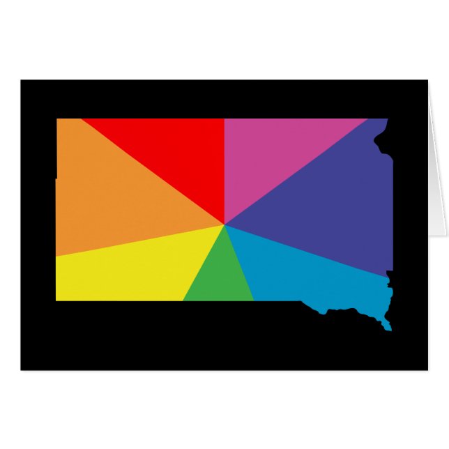 Cartão rajada de cor do dakota do sul (Frente Horizontal)