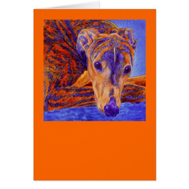 Cartão rajado #2 do galgo - "ás " (Frente)