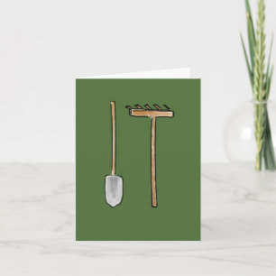 Cartão Rake and Spade Greeting Card