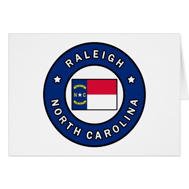Cartão Raleigh Carolina do Norte (Frente Horizontal)