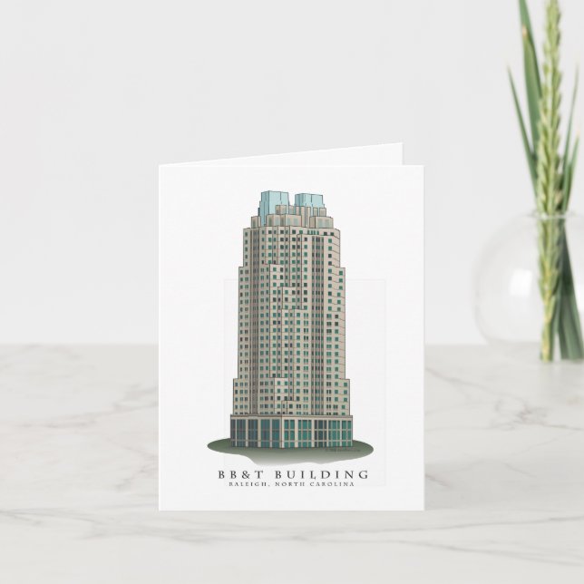 Cartão Raleigh do centro, NC Notecards (Frente)